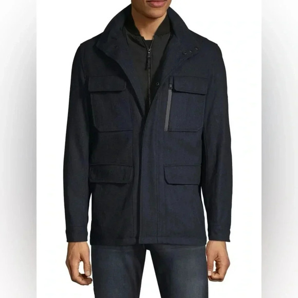 Michael Kors Wool Blend Field Jacket Coat  men’s size Small - Picture 1 of 16